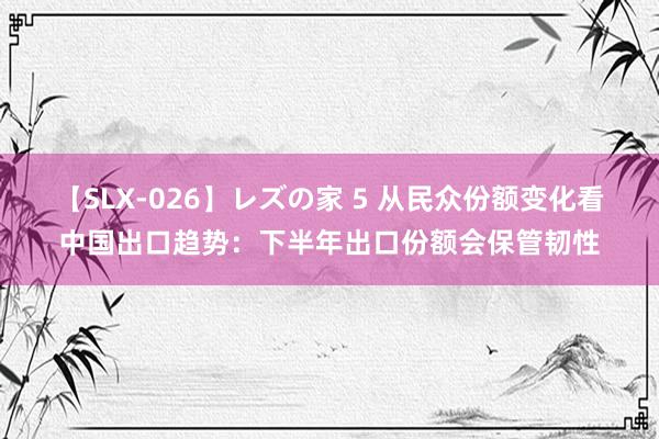 【SLX-026】レズの家 5 从民众份额变化看中国出口趋势：下半年出口份额会保管韧性