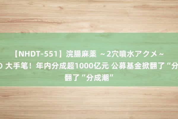 【NHDT-551】浣腸麻薬 ～2穴噴水アクメ～ ひなの 大手笔！年内分成超1000亿元 公募基金掀翻了“分成潮”