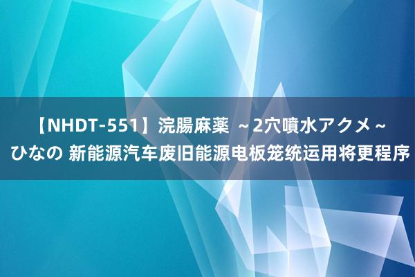 【NHDT-551】浣腸麻薬 ～2穴噴水アクメ～ ひなの 新能源汽车废旧能源电板笼统运用将更程序